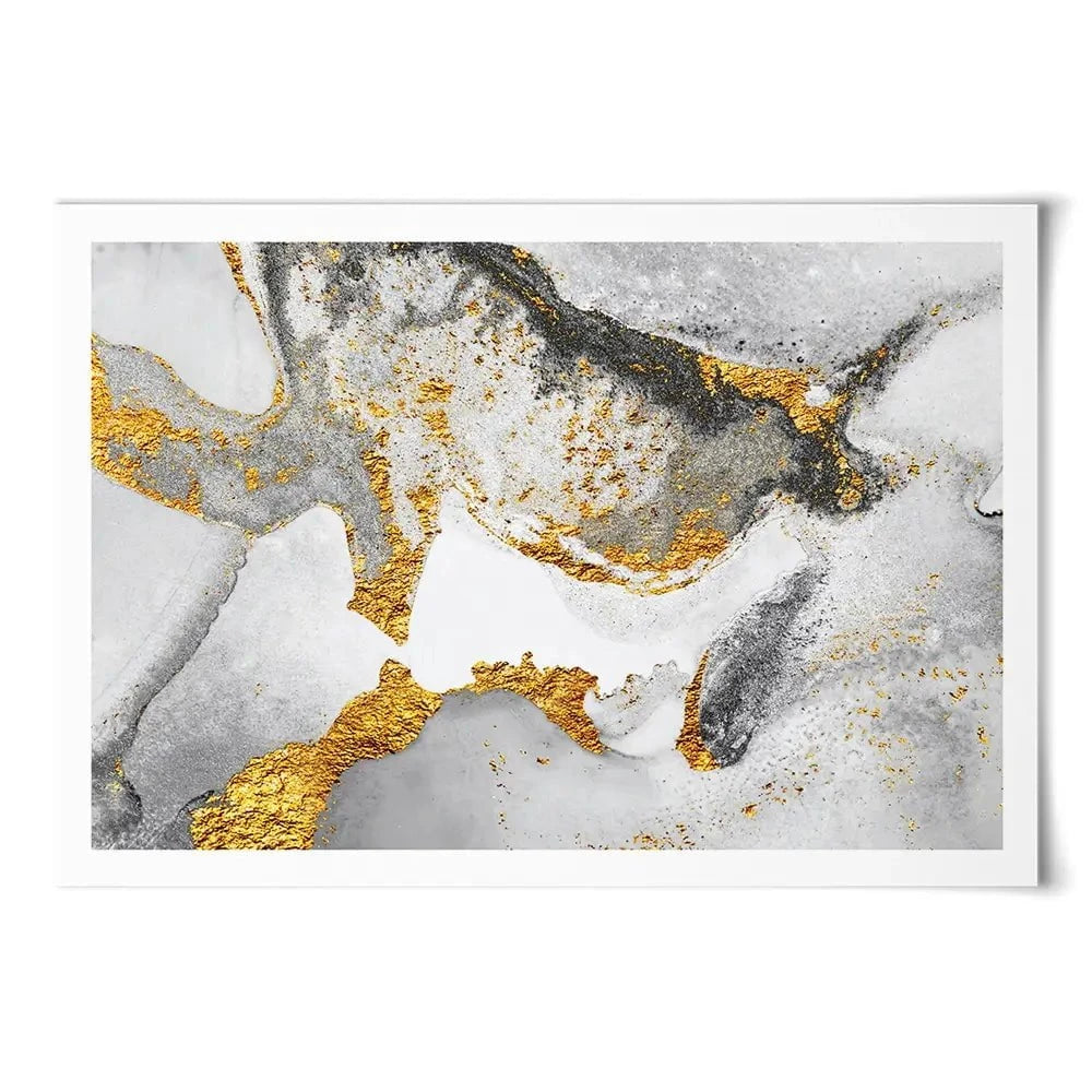 Grey And White Marble Art Print Grey And White Marble Art Print wall art product CARACOLLA / Shutterstock