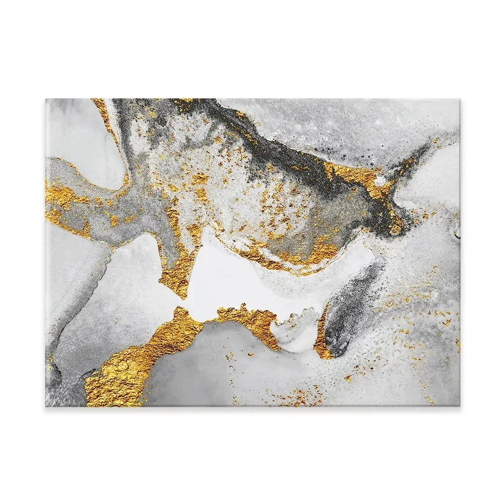 Grey And White Marble Canvas Print Grey And White Marble Canvas Print wall art product CARACOLLA / Shutterstock