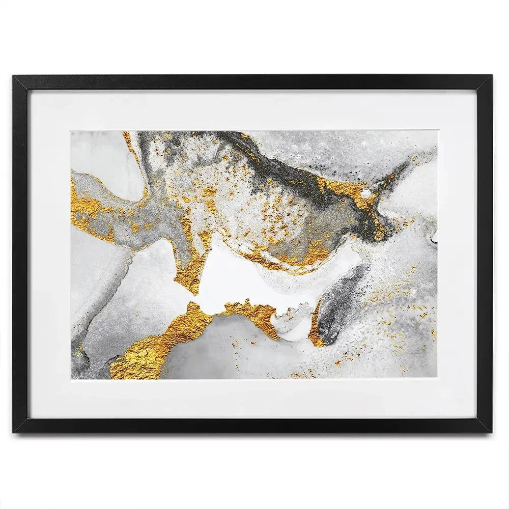 Grey And White Marble Framed Art Print Grey And White Marble Framed Art Print wall art product CARACOLLA / Shutterstock