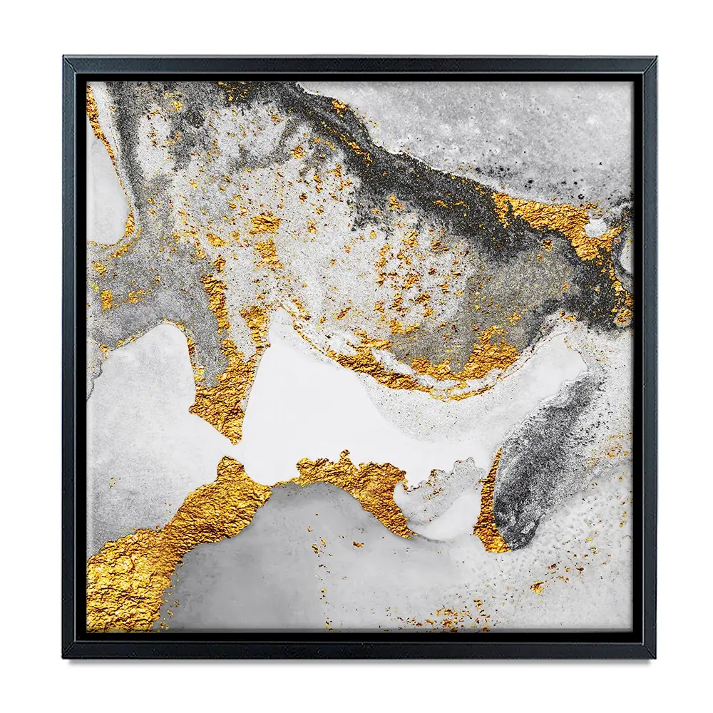Grey And White Marble Square Canvas Print Grey And White Marble Square Canvas Print wall art product CARACOLLA / Shutterstock