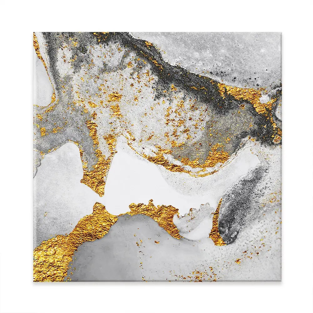 Grey And White Marble Square Canvas Print Grey And White Marble Square Canvas Print wall art product CARACOLLA / Shutterstock