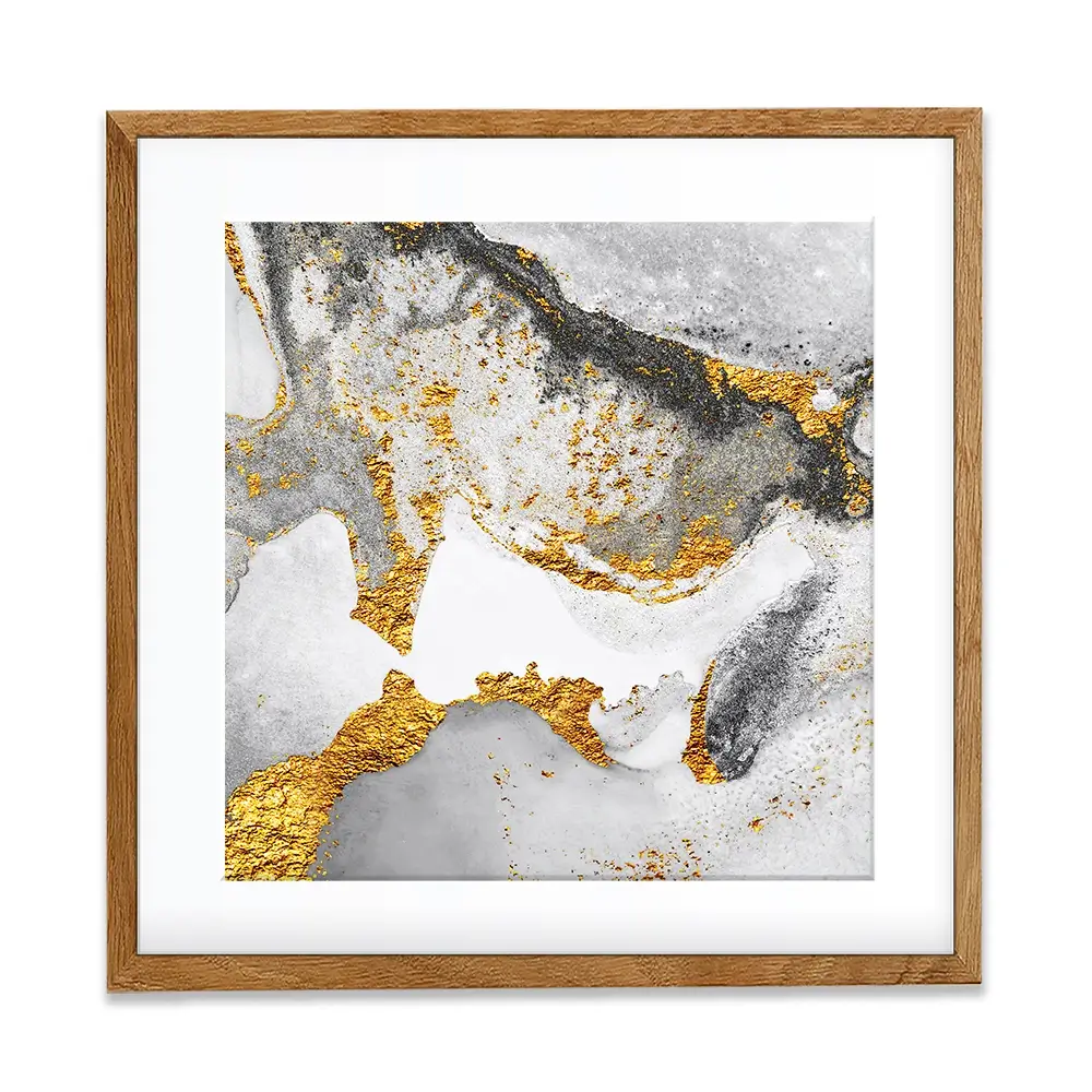 Grey And White Marble Square Framed Art Print Grey And White Marble Square Framed Art Print wall art product CARACOLLA / Shutterstock