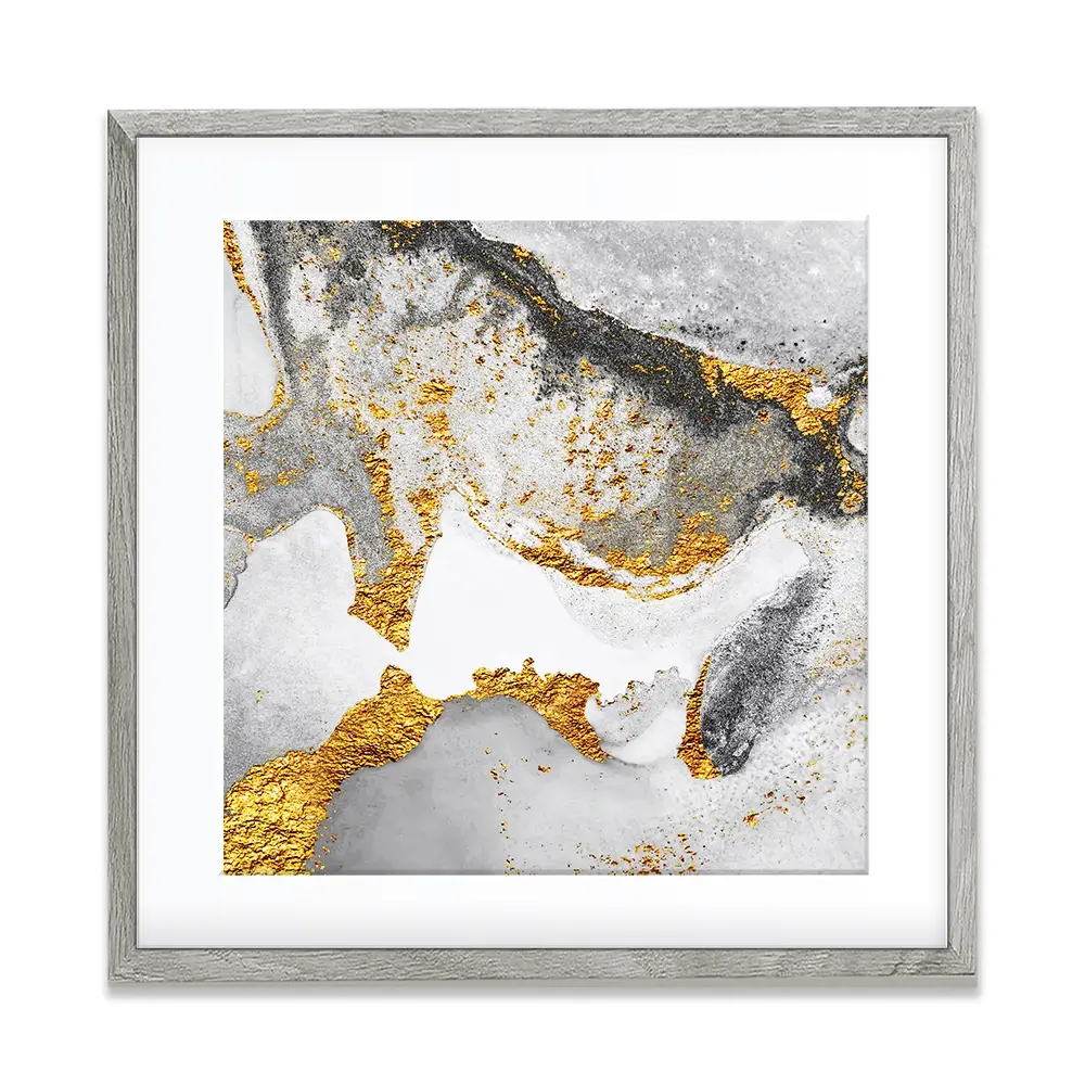 Grey And White Marble Square Framed Art Print Grey And White Marble Square Framed Art Print wall art product CARACOLLA / Shutterstock