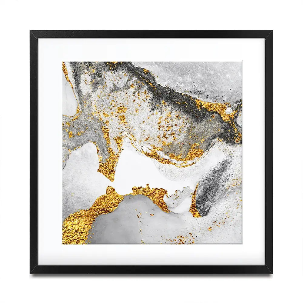 Grey And White Marble Square Framed Art Print Grey And White Marble Square Framed Art Print wall art product CARACOLLA / Shutterstock
