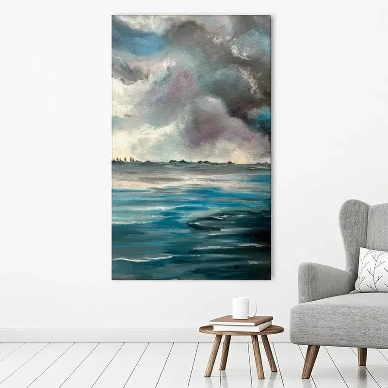 Grey Bay Canvas Print Grey Bay Canvas Print wall art product Violeta Allaberdieva