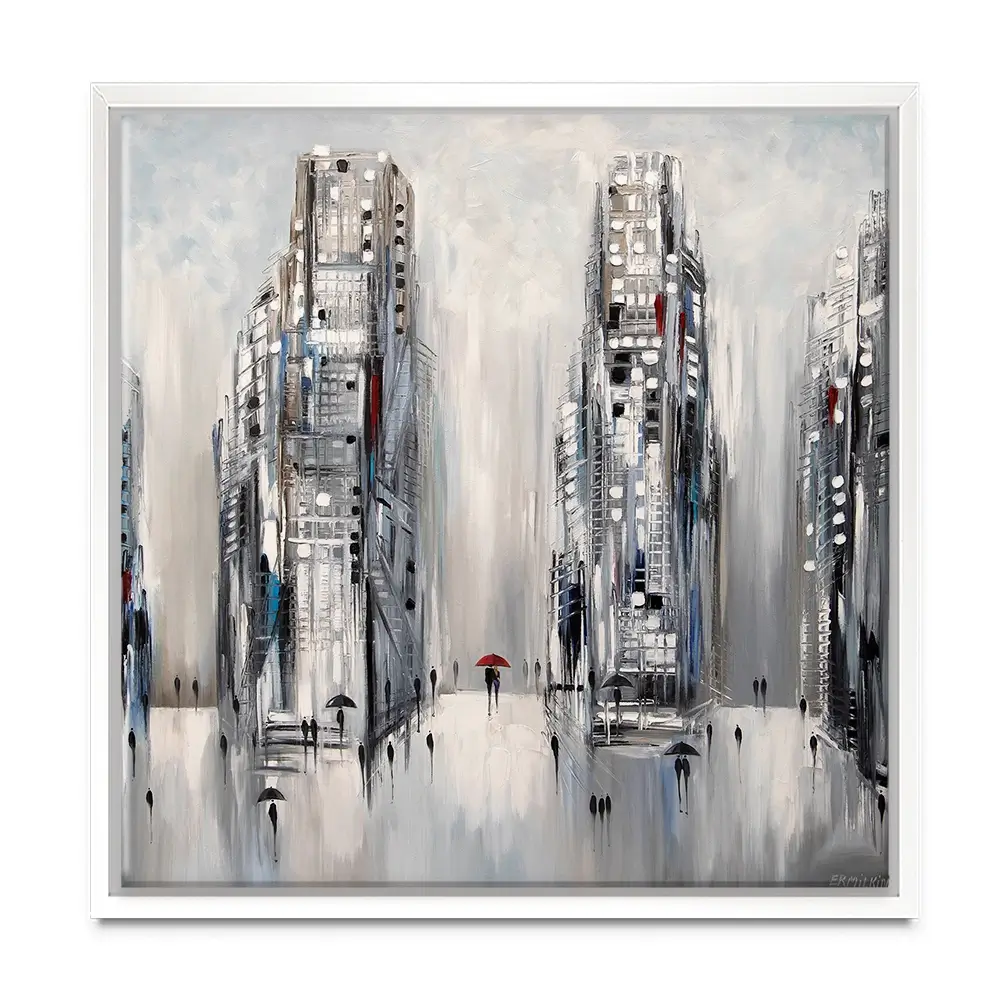 Grey City Canvas Print Grey City Canvas Print wall art product Ekaterina Ermilkina