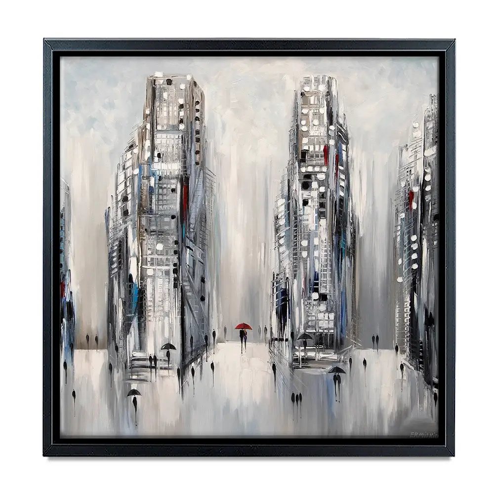 Grey City Canvas Print Grey City Canvas Print wall art product Ekaterina Ermilkina