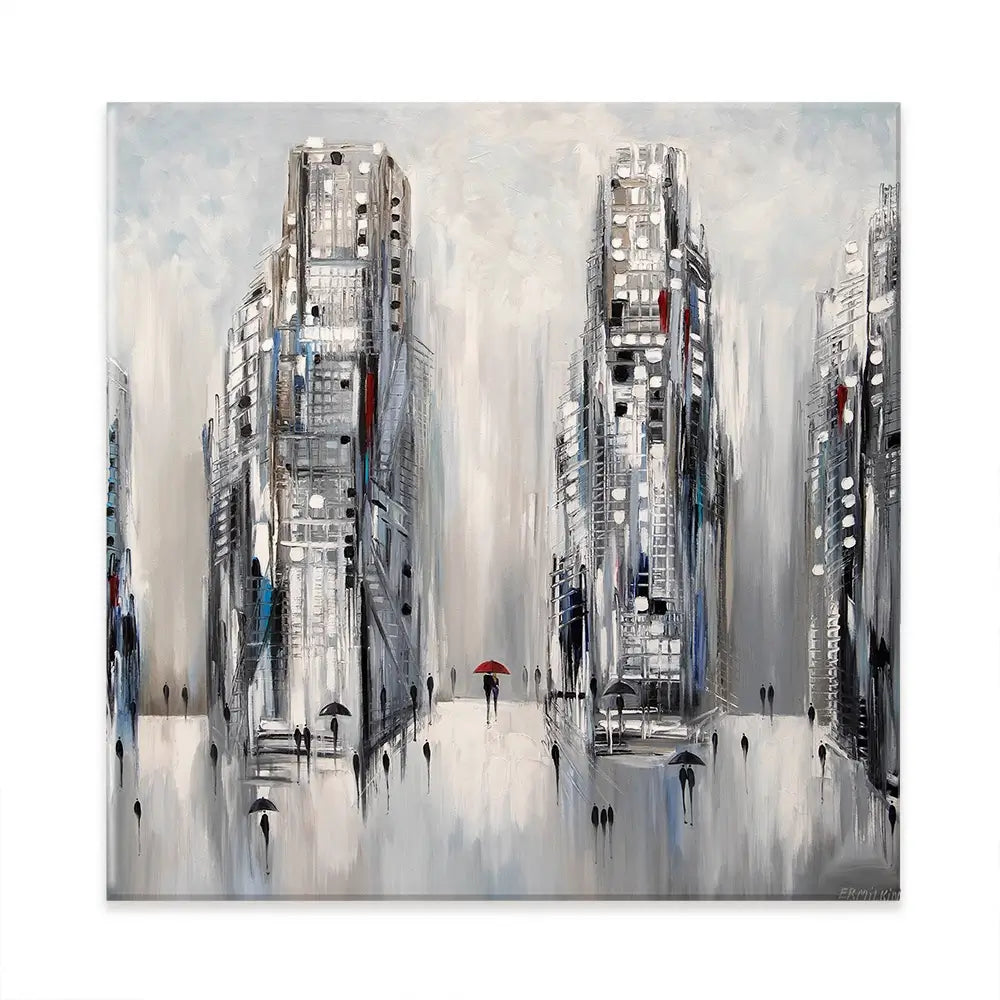 Grey City Canvas Print Grey City Canvas Print wall art product Ekaterina Ermilkina