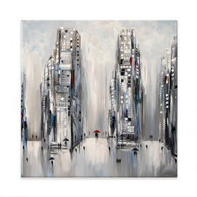 Grey City Canvas Print Grey City Canvas Print wall art product Ekaterina Ermilkina