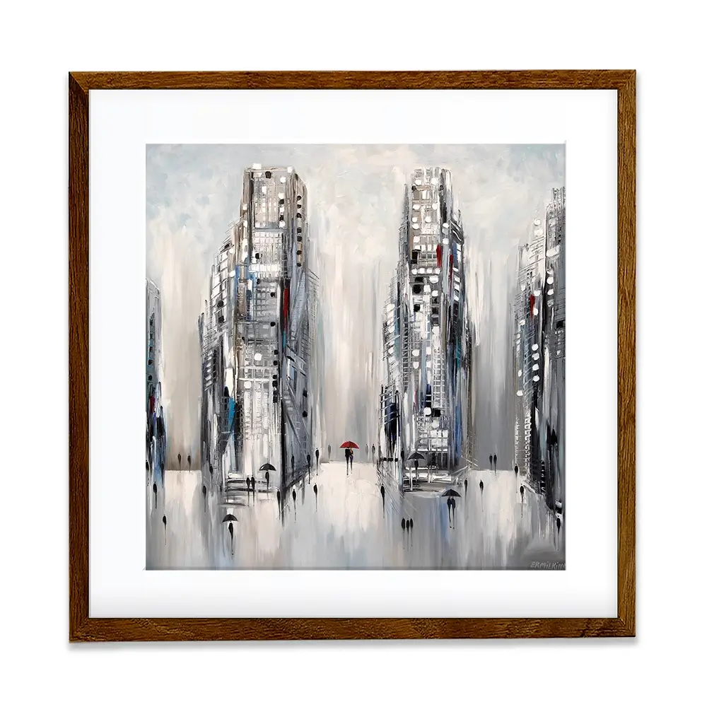 Grey City Framed Art Print Grey City Framed Art Print wall art product Ekaterina Ermilkina