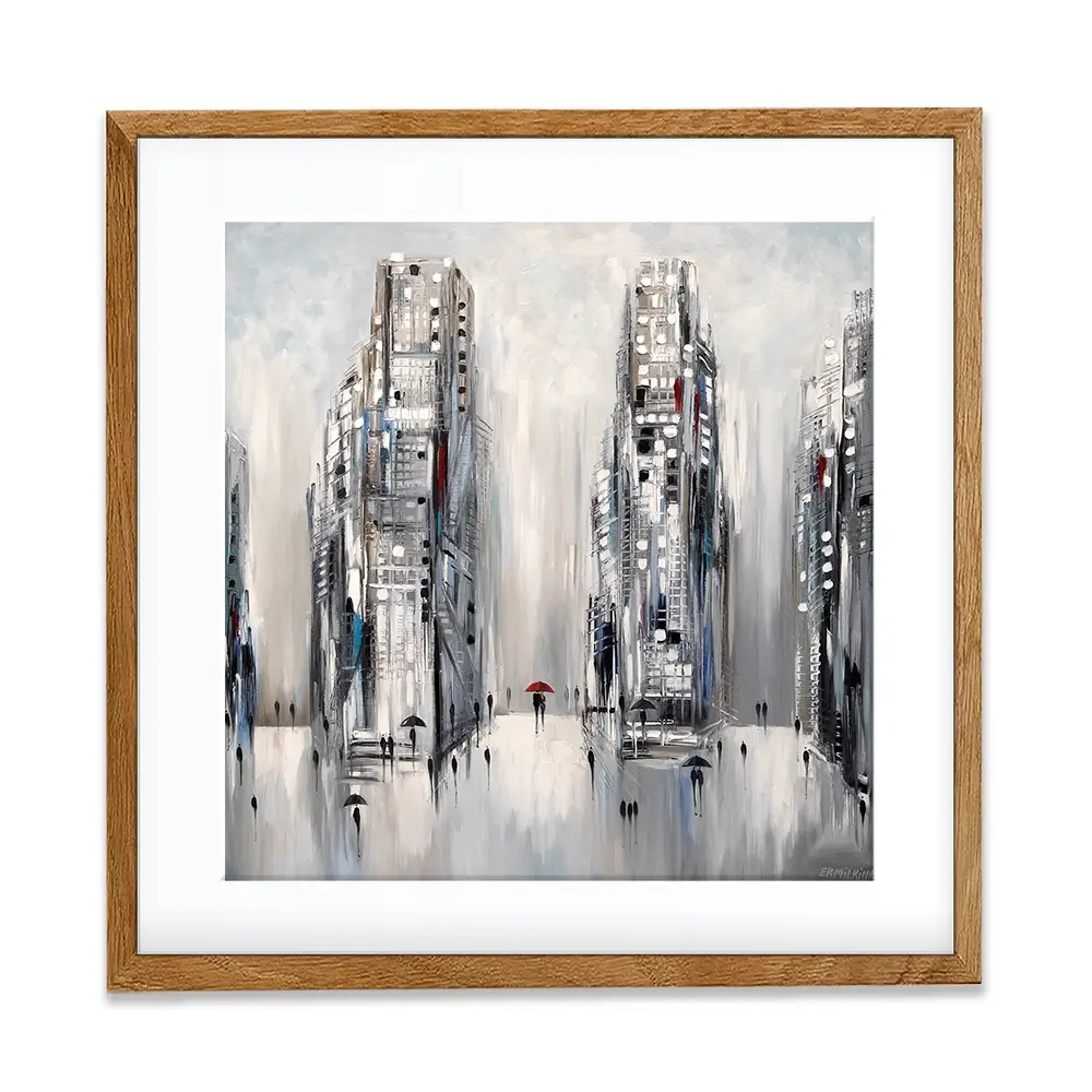 Grey City Framed Art Print Grey City Framed Art Print wall art product Ekaterina Ermilkina