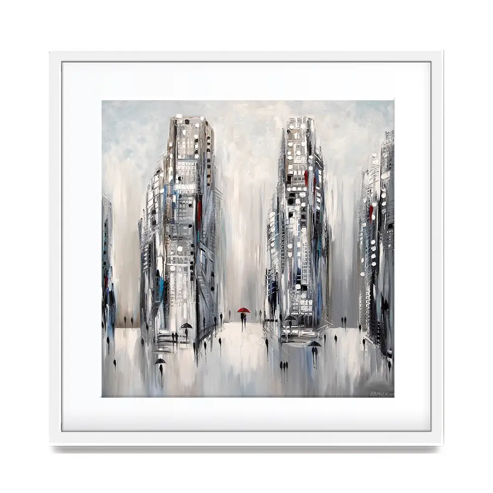Grey City Framed Art Print Grey City Framed Art Print wall art product Ekaterina Ermilkina