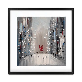 Grey City Love Square Framed Art Print Grey City Love Square Framed Art Print wall art product Ekaterina Ermilkina