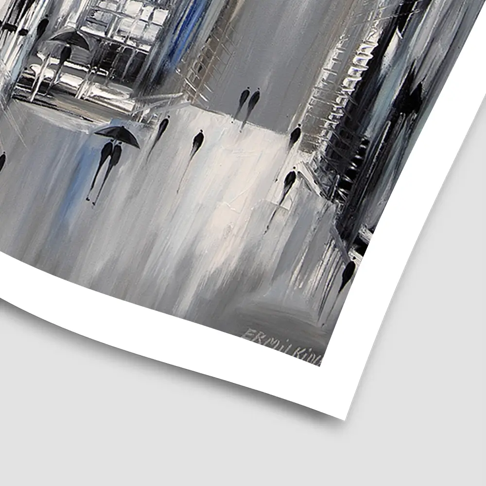 Grey City Square Art Print Grey City Square Art Print wall art product Ekaterina Ermilkina