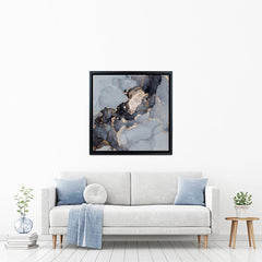 Grey Marble Landscape Square Canvas Print wall art product coldsun777 / Shutterstock