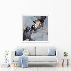 Grey Marble Landscape Square Canvas Print wall art product coldsun777 / Shutterstock
