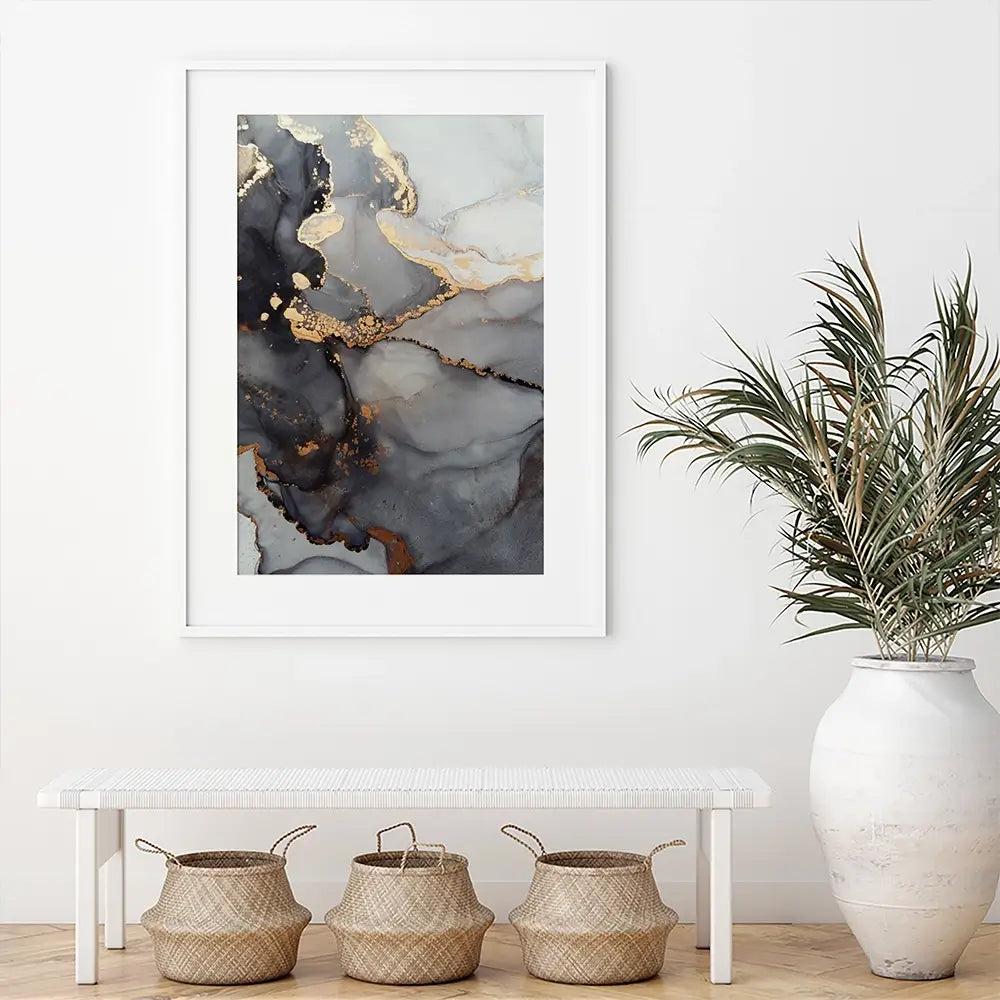 Grey Marble Tones Framed Art Print Grey Marble Tones Framed Art Print wall art product coldsun777 / Shutterstock