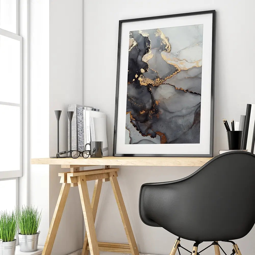 Grey Marble Tones Framed Art Print Grey Marble Tones Framed Art Print wall art product coldsun777 / Shutterstock