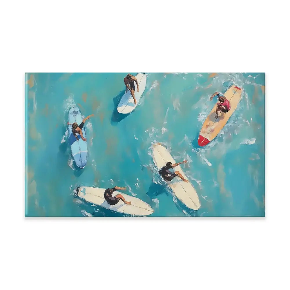 Group Of Surfers Canvas Print Group Of Surfers Canvas Print wall art product NiniArt - Independent