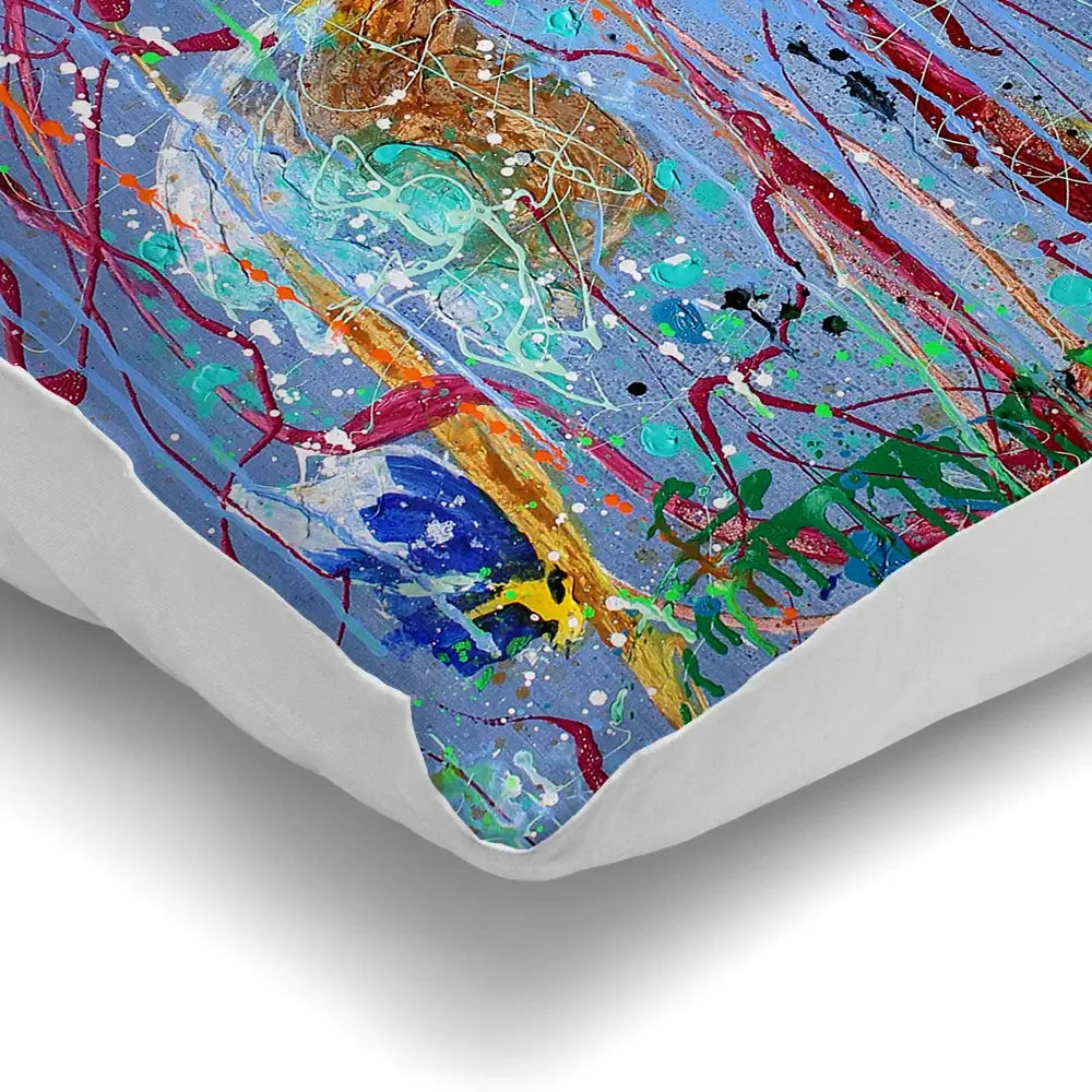 Growing In Blue Cushion Growing In Blue Cushion wall art product Studio Paint-Ing