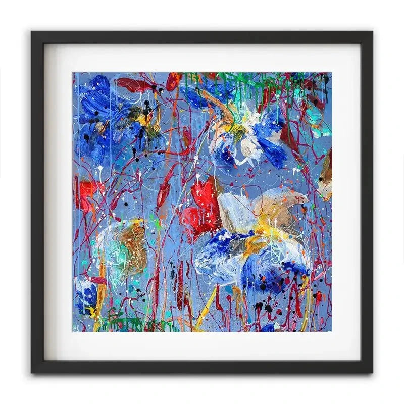 Growing In Blue Framed Art Print Growing In Blue Framed Art Print wall art product Studio Paint-Ing