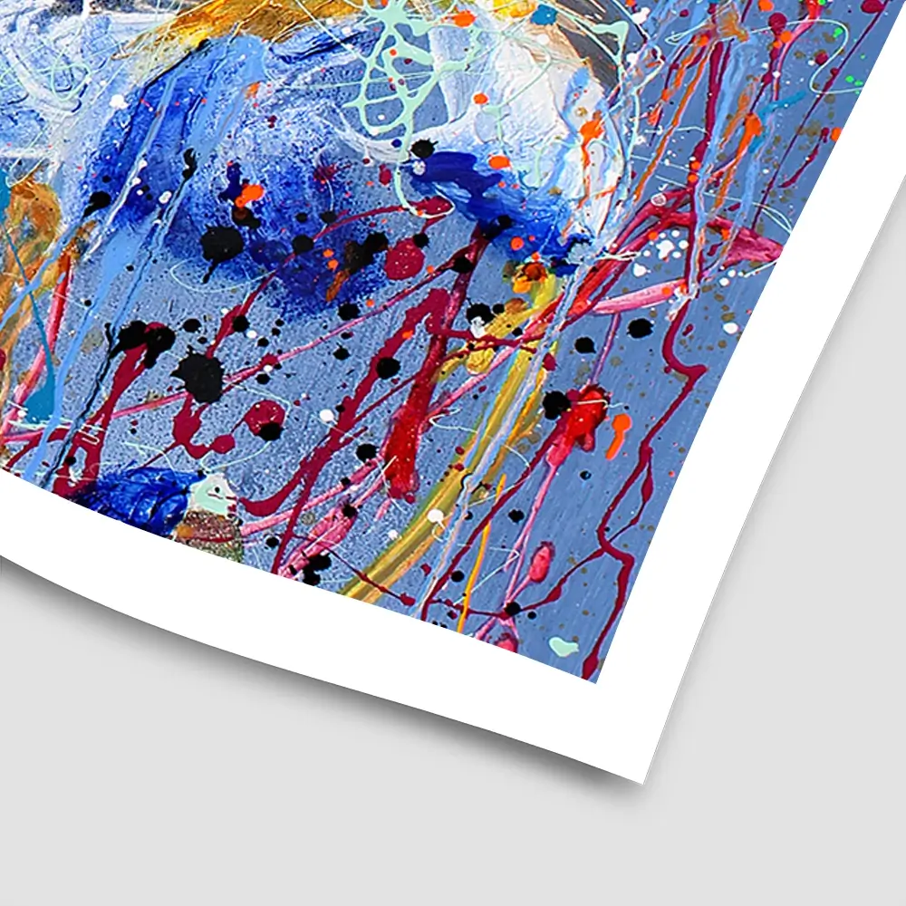 Growing In Blue Square Art Print Growing In Blue Square Art Print wall art product Studio Paint-Ing