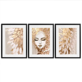 Halo Complement Framed Art Print Trio Halo Complement Framed Art Print Trio wall art product Isabella Karolewicz