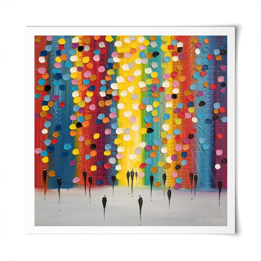 Happy Afternoon Square Art Print Happy Afternoon Square Art Print wall art product Ekaterina Ermilkina