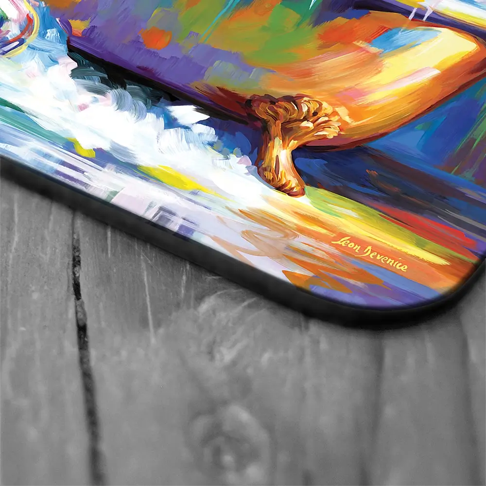 Happy Bear In Bathtub Coaster Set Rainbow Soul Tree Coaster Set | Rainbow Soul Tree Art Coasters wall art product Leon Devenice