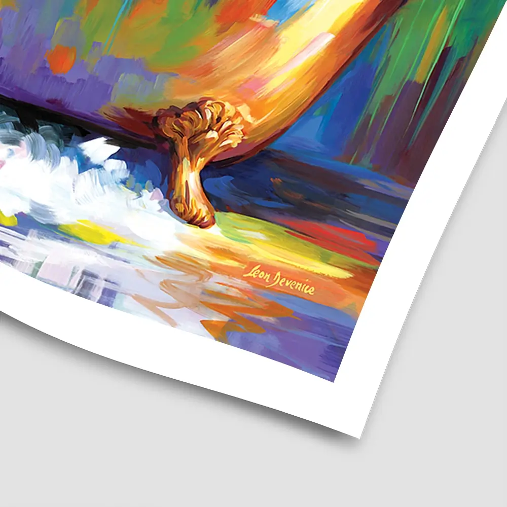 Happy Bear In Bathtub Square Art Print Happy Bear In Bathtub Square Art Print wall art product Leon Devenice