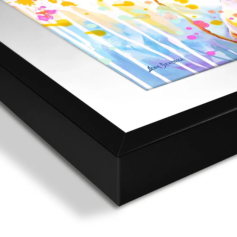 Happy Beats Square Framed Art Print Happy Beats Square Framed Art Print wall art product Leon Devenice