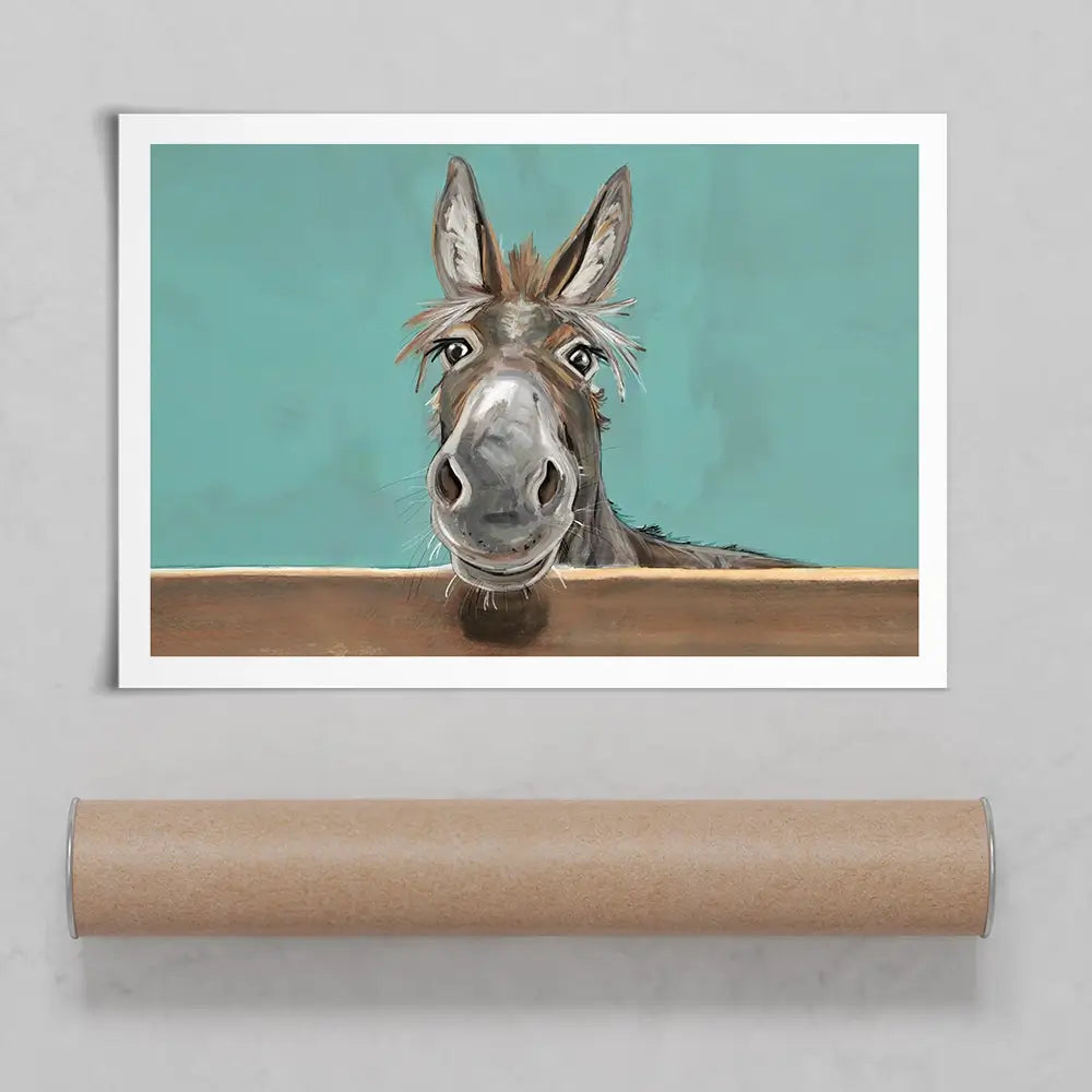 Happy Donkey Landscape Art Print Happy Donkey Landscape Art Print wall art product D Mosconi