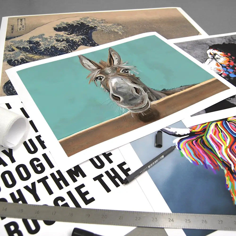 Happy Donkey Landscape Art Print Happy Donkey Landscape Art Print wall art product D Mosconi
