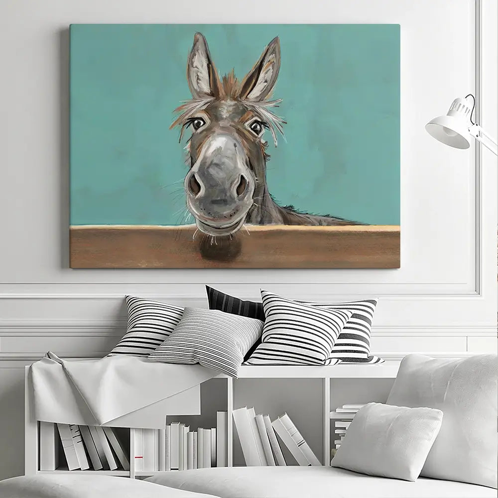 Happy Donkey Landscape Canvas Print Happy Donkey Landscape Canvas Print wall art product D Mosconi