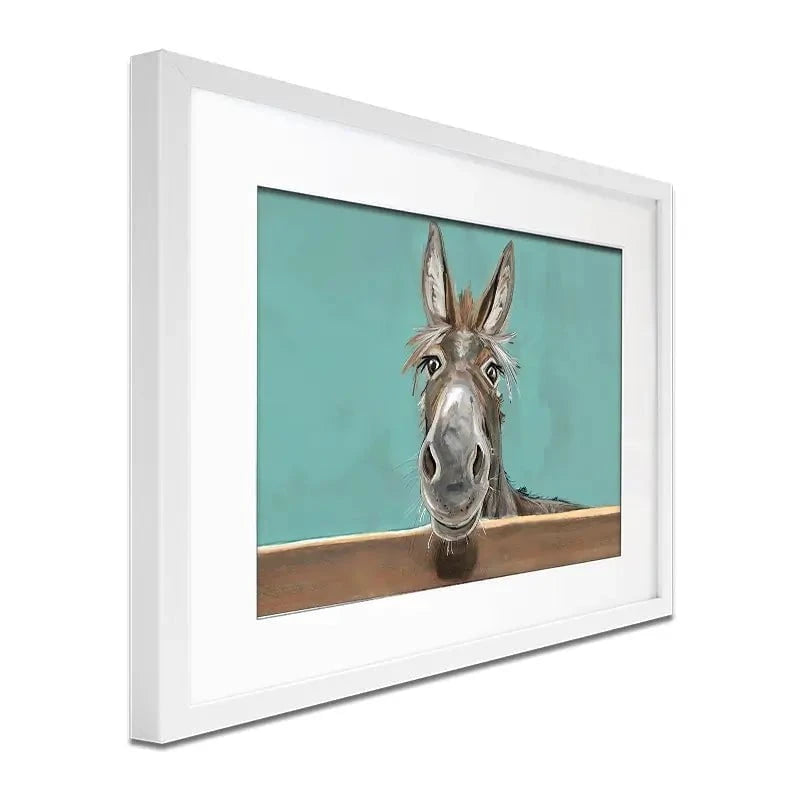Happy Donkey Landscape Framed Art Print Happy Donkey Landscape Framed Art Print wall art product D Mosconi