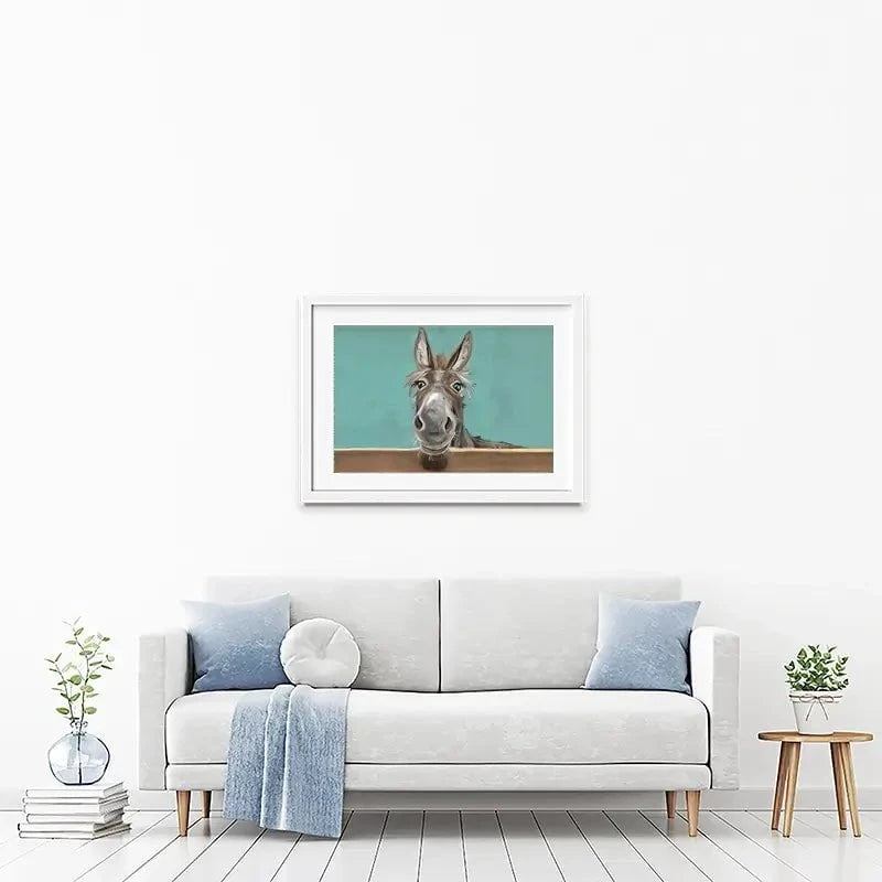 Happy Donkey Landscape Framed Art Print Happy Donkey Landscape Framed Art Print wall art product D Mosconi