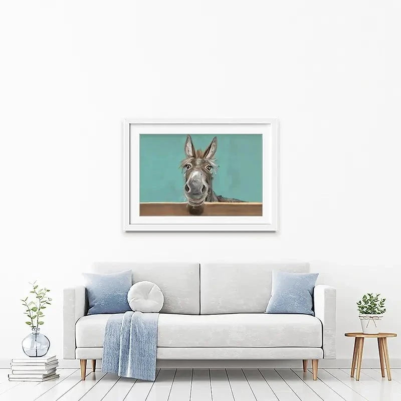 Happy Donkey Landscape Framed Art Print Happy Donkey Landscape Framed Art Print wall art product D Mosconi