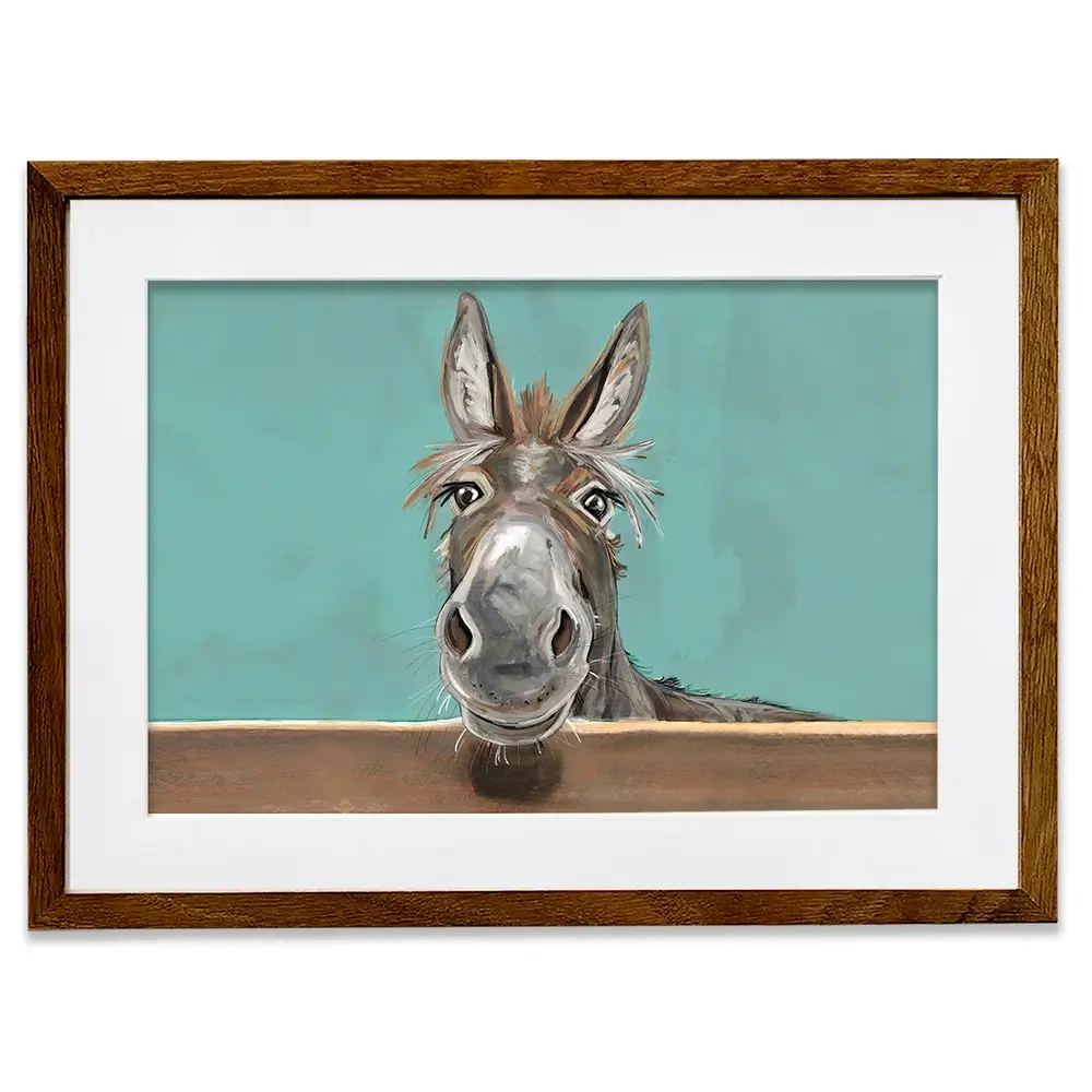 Happy Donkey Landscape Framed Art Print Happy Donkey Landscape Framed Art Print wall art product D Mosconi