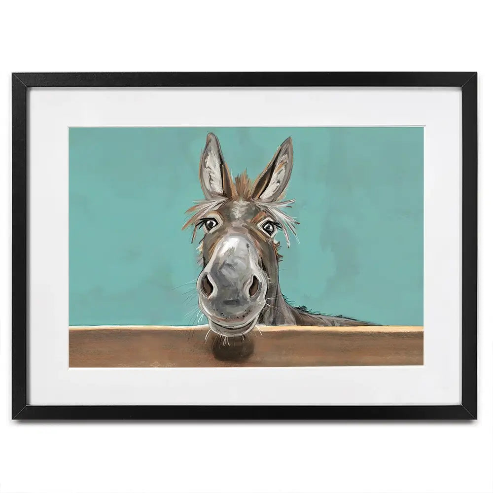 Happy Donkey Landscape Framed Art Print Happy Donkey Landscape Framed Art Print wall art product D Mosconi