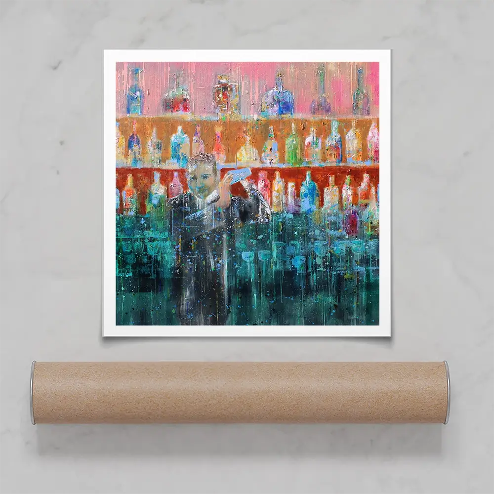 Happy Hour Square Art Print Happy Hour Square Art Print wall art product Studio Paint-Ing
