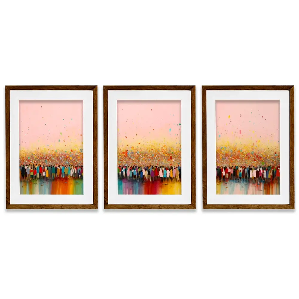 Happy Humans Framed Art Print Trio Happy Humans Framed Art Print Trio wall art product Treechild
