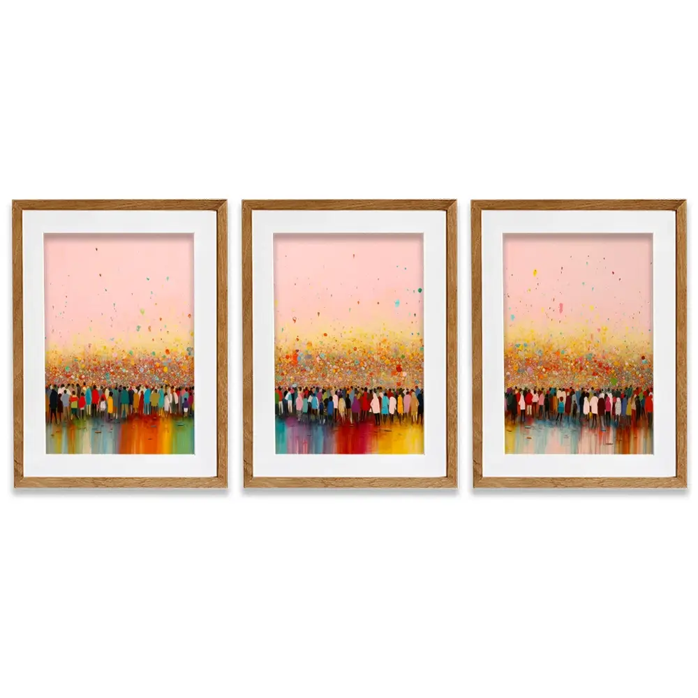Happy Humans Framed Art Print Trio Happy Humans Framed Art Print Trio wall art product Treechild