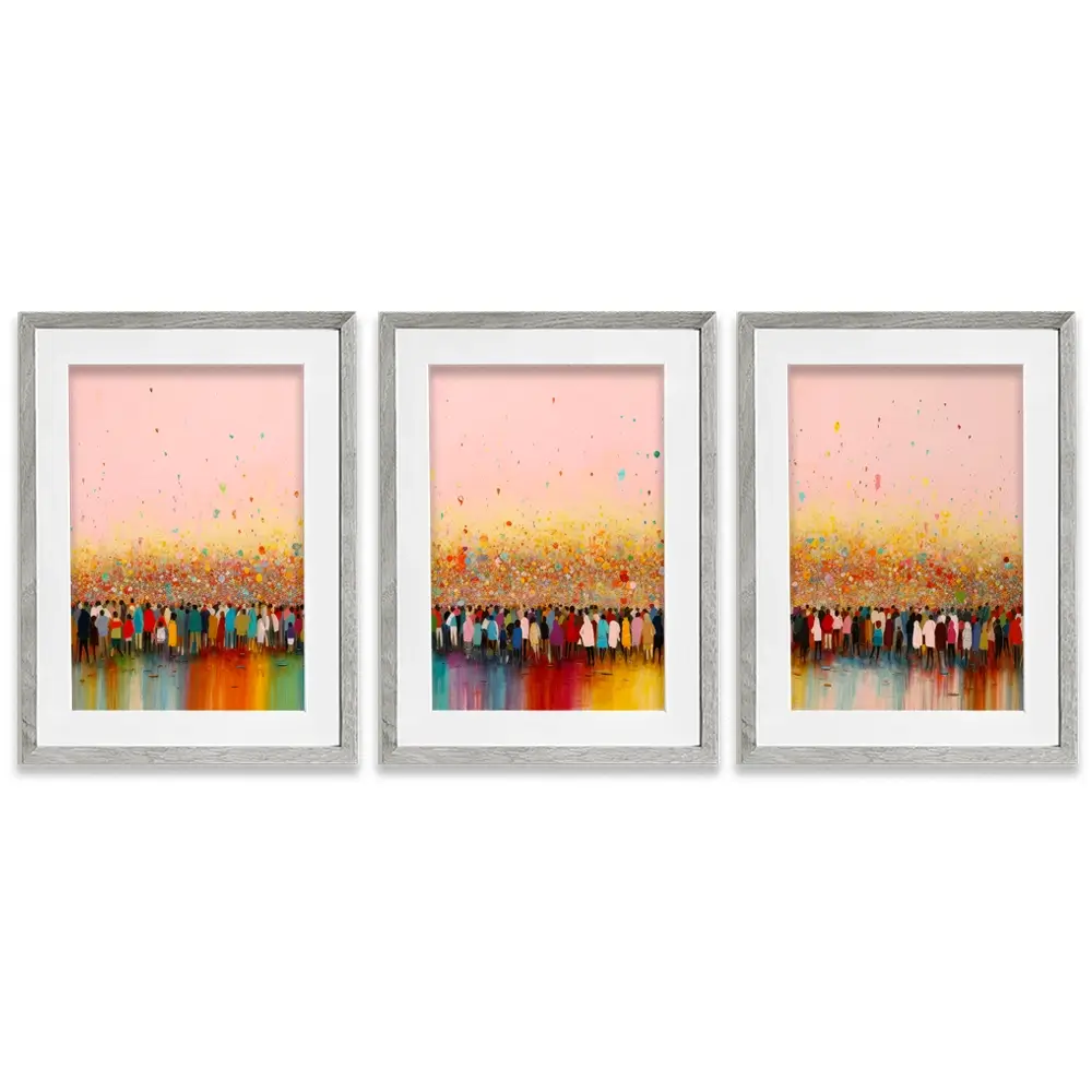 Happy Humans Framed Art Print Trio Happy Humans Framed Art Print Trio wall art product Treechild
