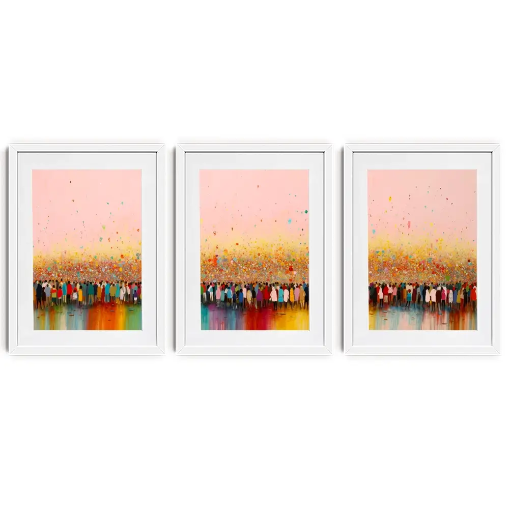 Happy Humans Framed Art Print Trio Happy Humans Framed Art Print Trio wall art product Treechild