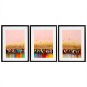 Happy Humans Framed Art Print Trio Happy Humans Framed Art Print Trio wall art product Treechild