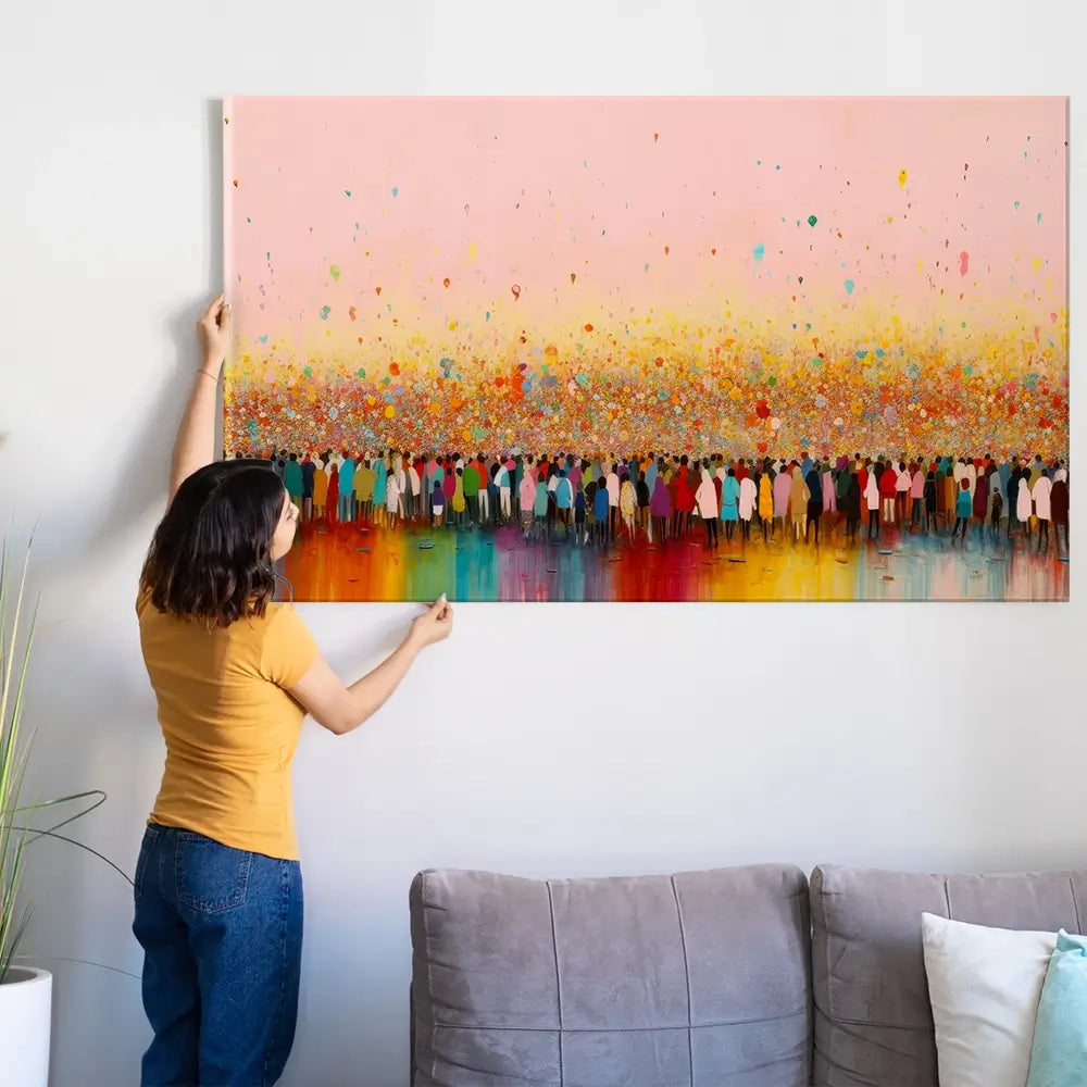 Happy Humans Oversized Canvas Print Happy Humans Oversized Canvas Print wall art product Treechild