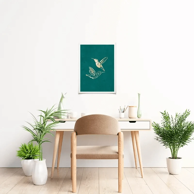 Happy Hummingbirds Art Print Happy Hummingbirds Art Print wall art product Sarah Manovski