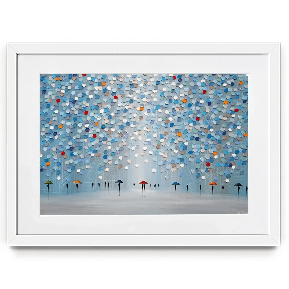 Happy Sunny Rain Framed Art Print Happy Sunny Rain Framed Art Print wall art product Ekaterina Ermilkina