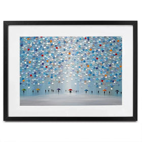 Happy Sunny Rain Framed Art Print Happy Sunny Rain Framed Art Print wall art product Ekaterina Ermilkina