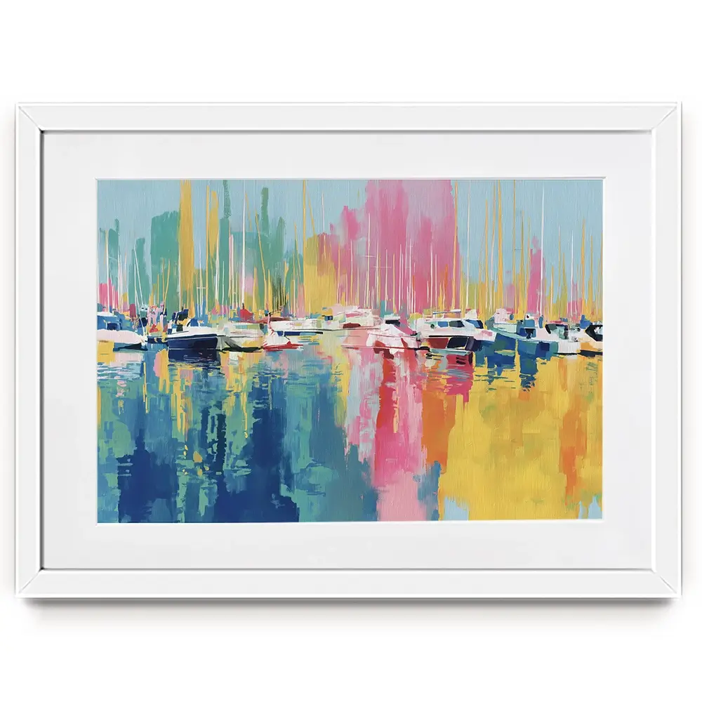 Harbour At Rest Framed Art Print Harbour At Rest Framed Art Print wall art product Chromatic Storm Studio
